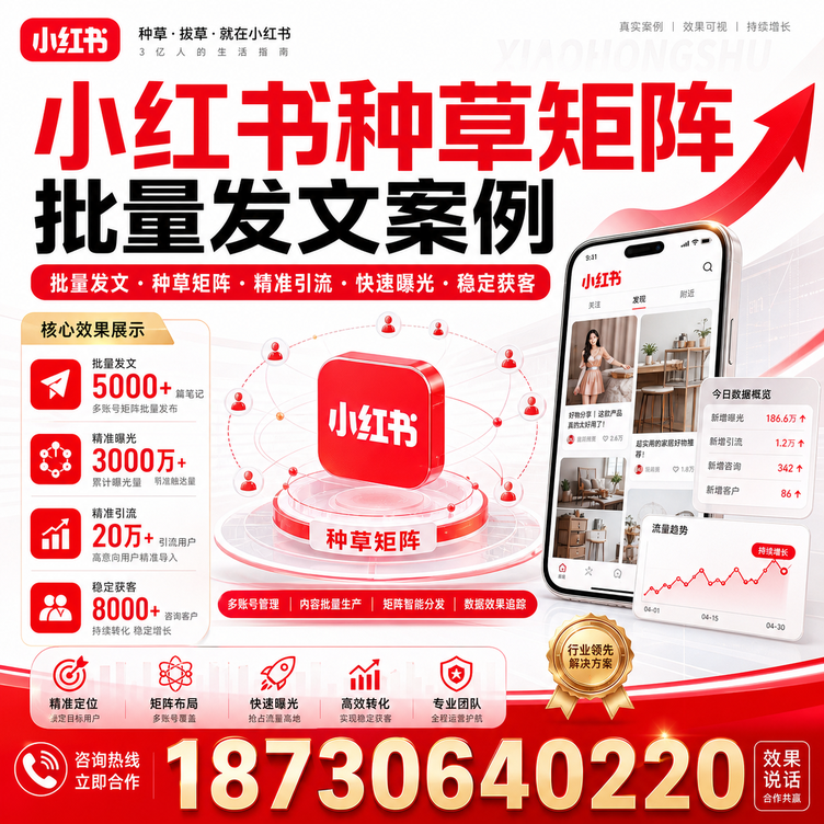 太原小红书种草矩阵批量发文案例